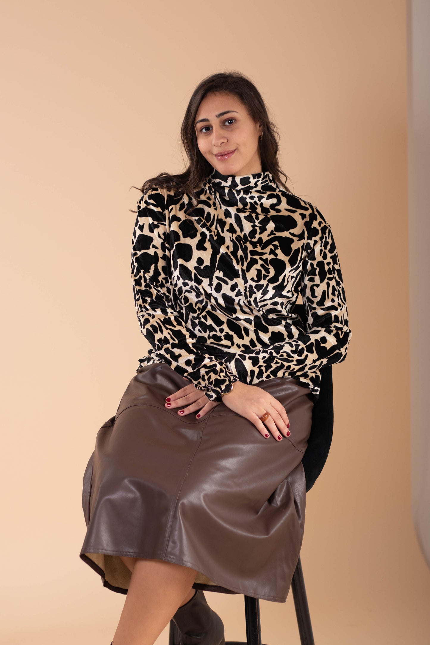 Leopard Velvet Top