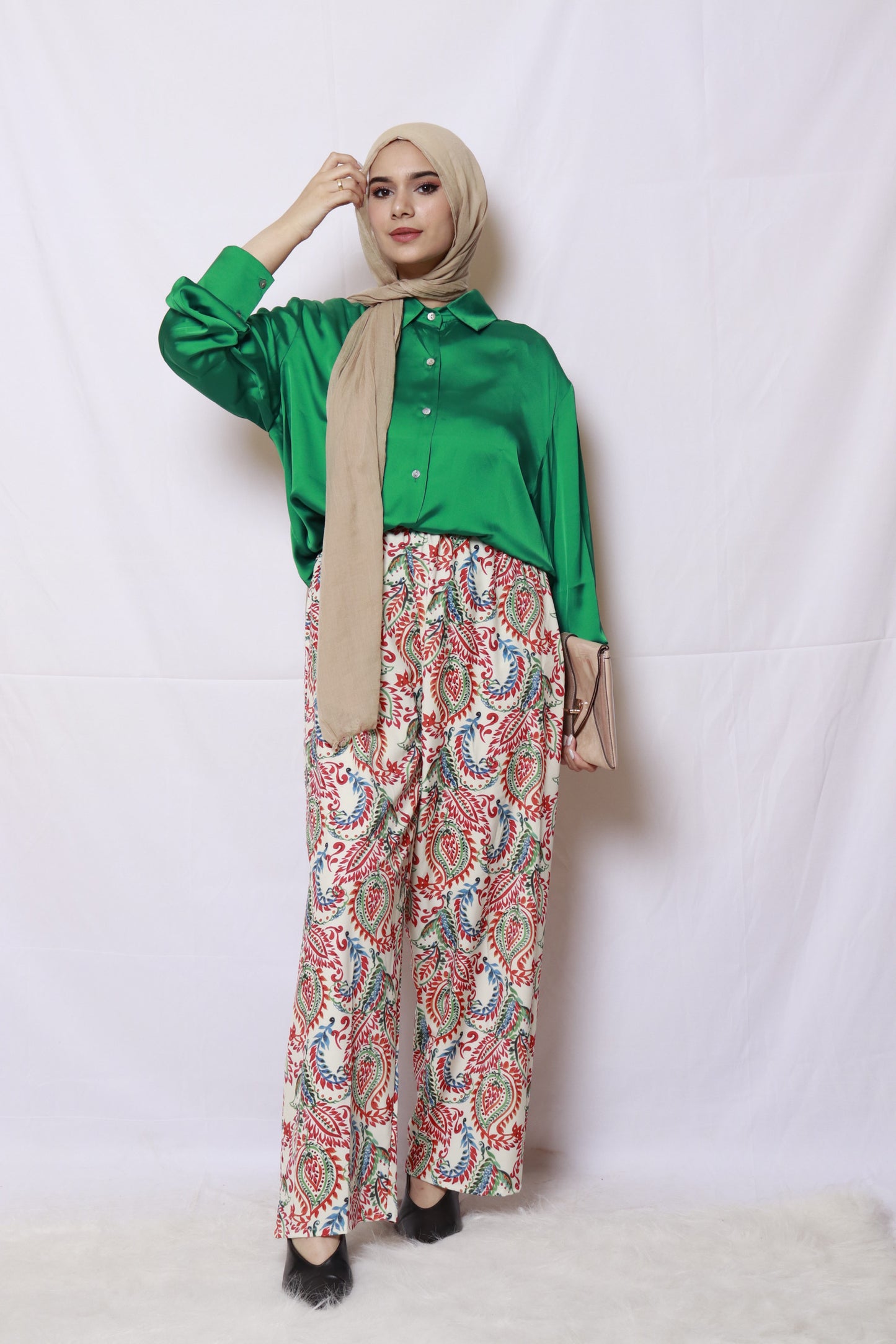 Satin Green Shirt