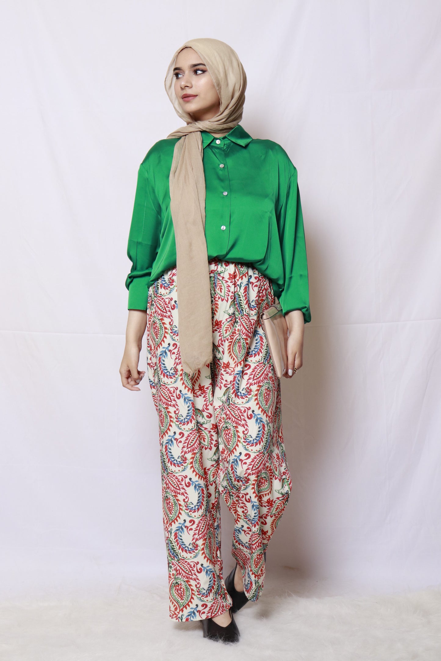 Satin Green Shirt