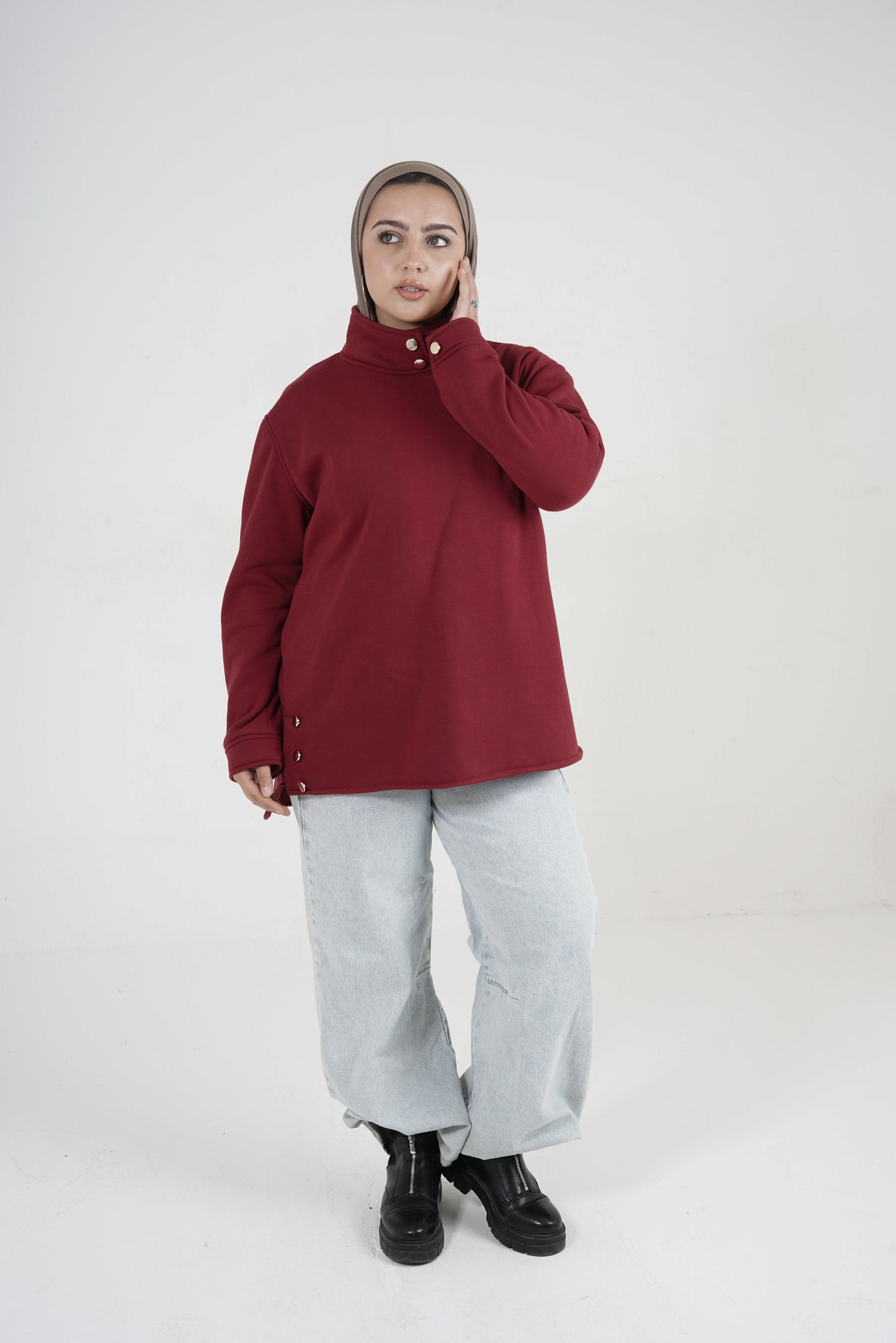 Burgandy Milton Top