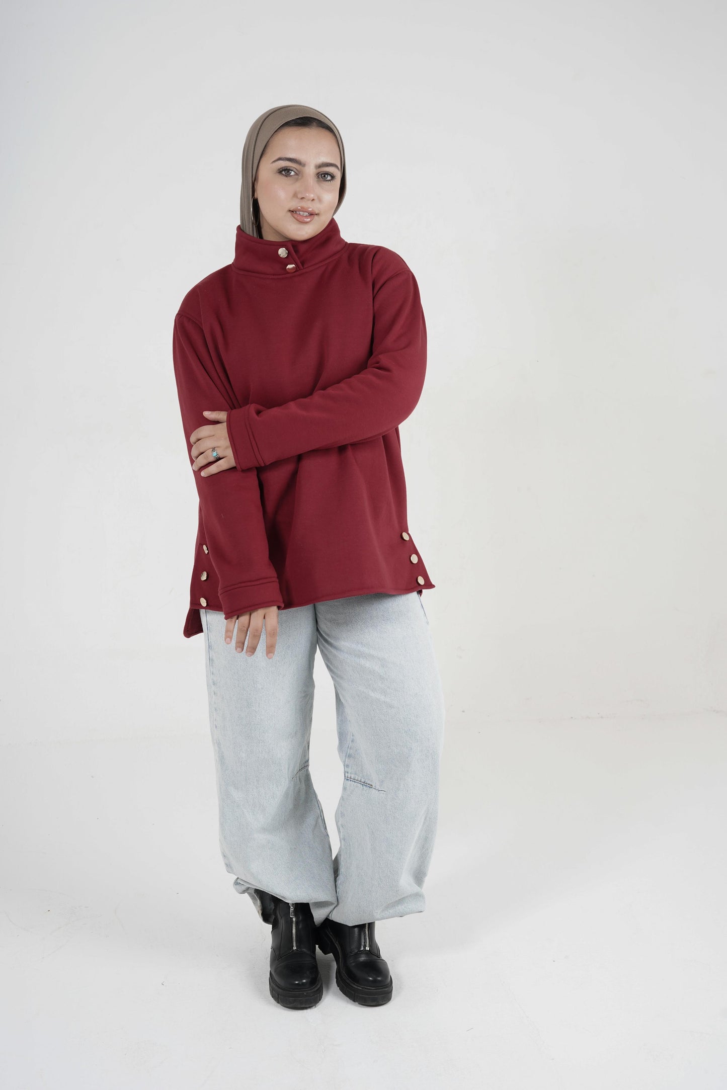 Burgandy Milton Top