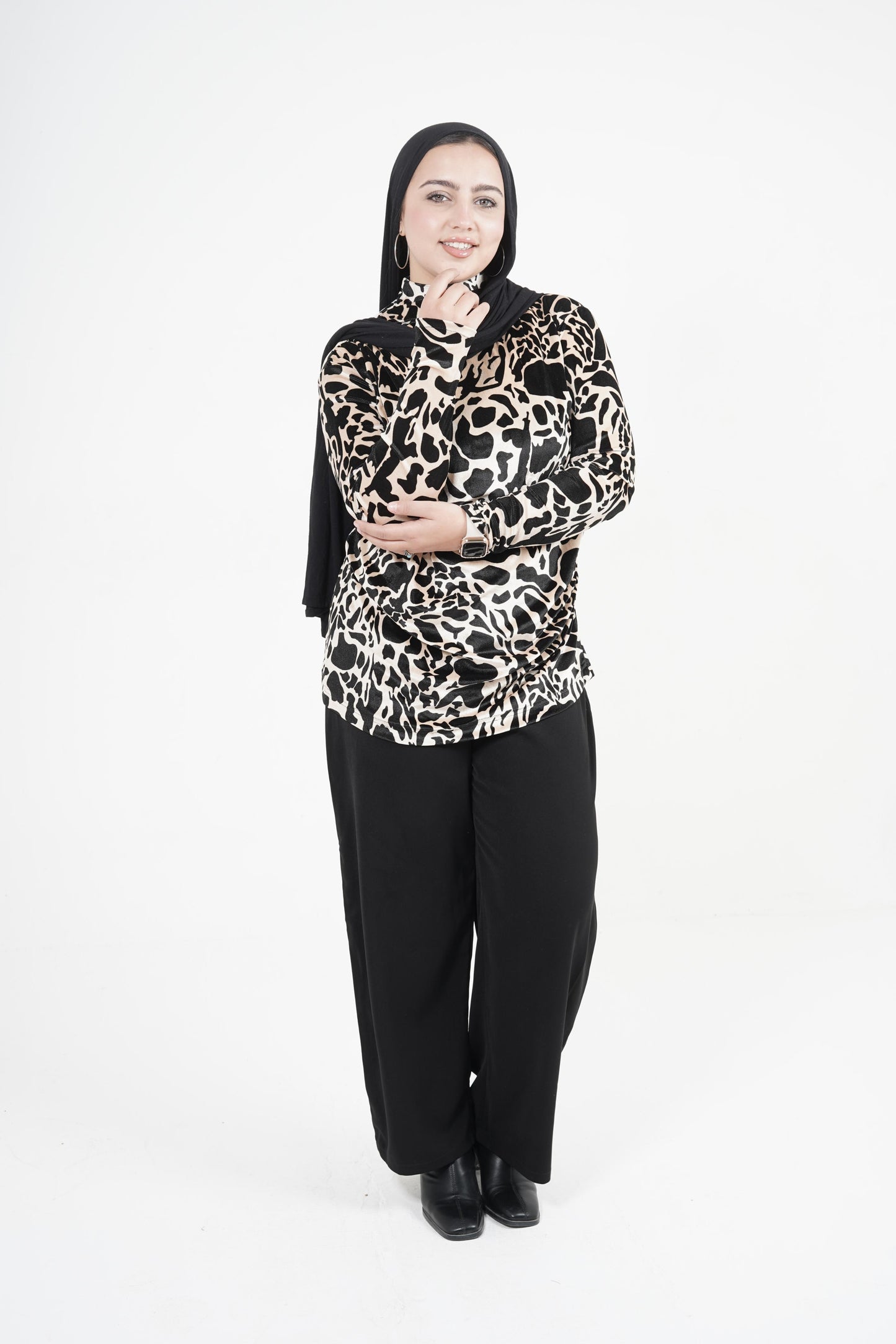 Leopard Velvet Top