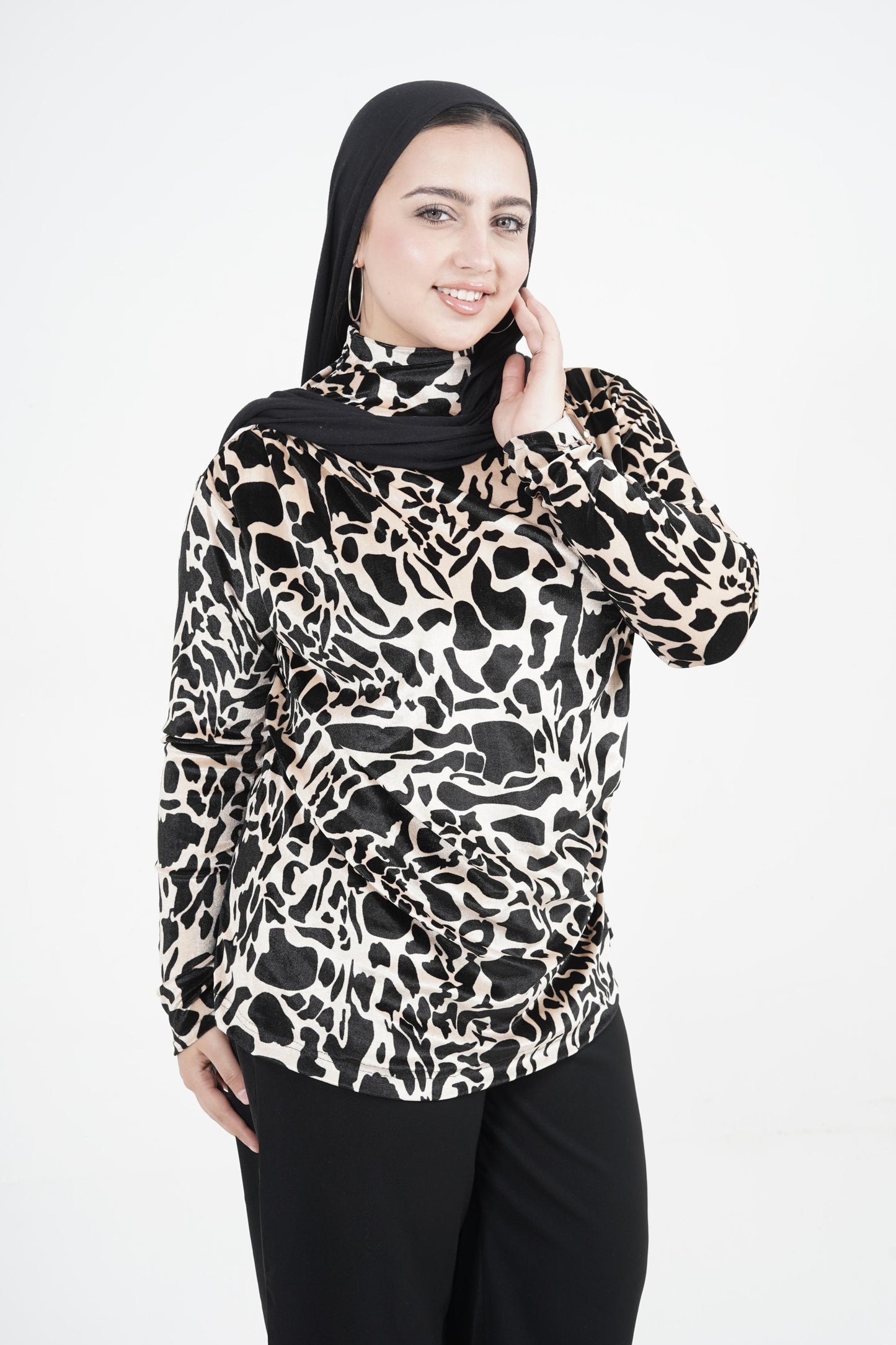Leopard Velvet Top