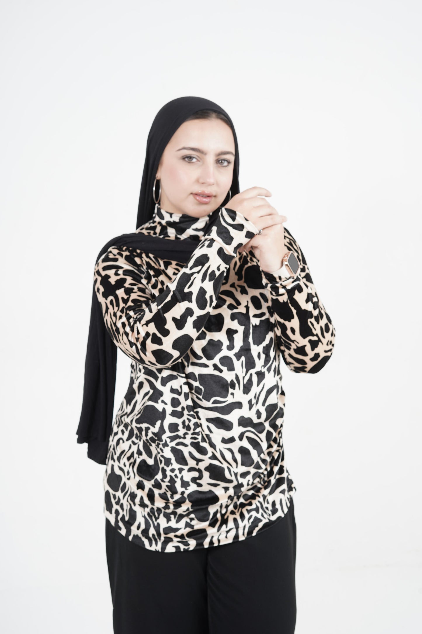 Leopard Velvet Top