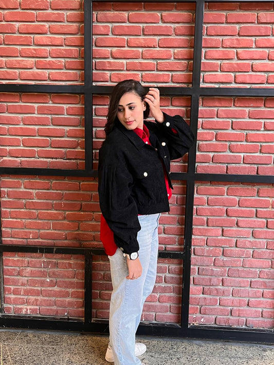 Corduroy Cropped Jacket