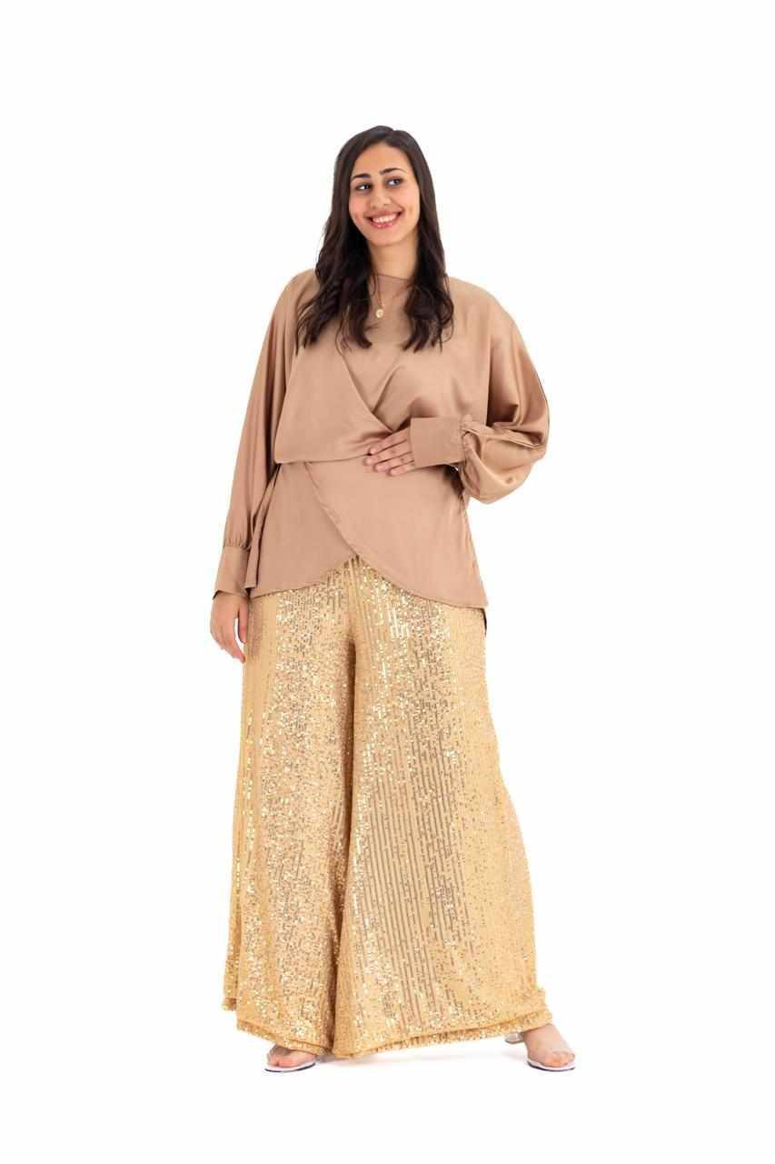 Satin Beige Blouse