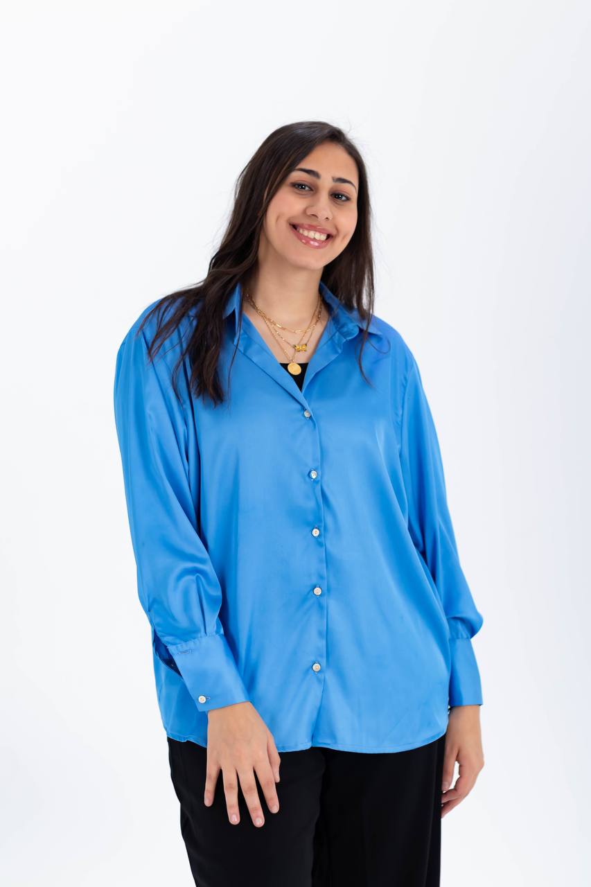 Satin Blue Shirt
