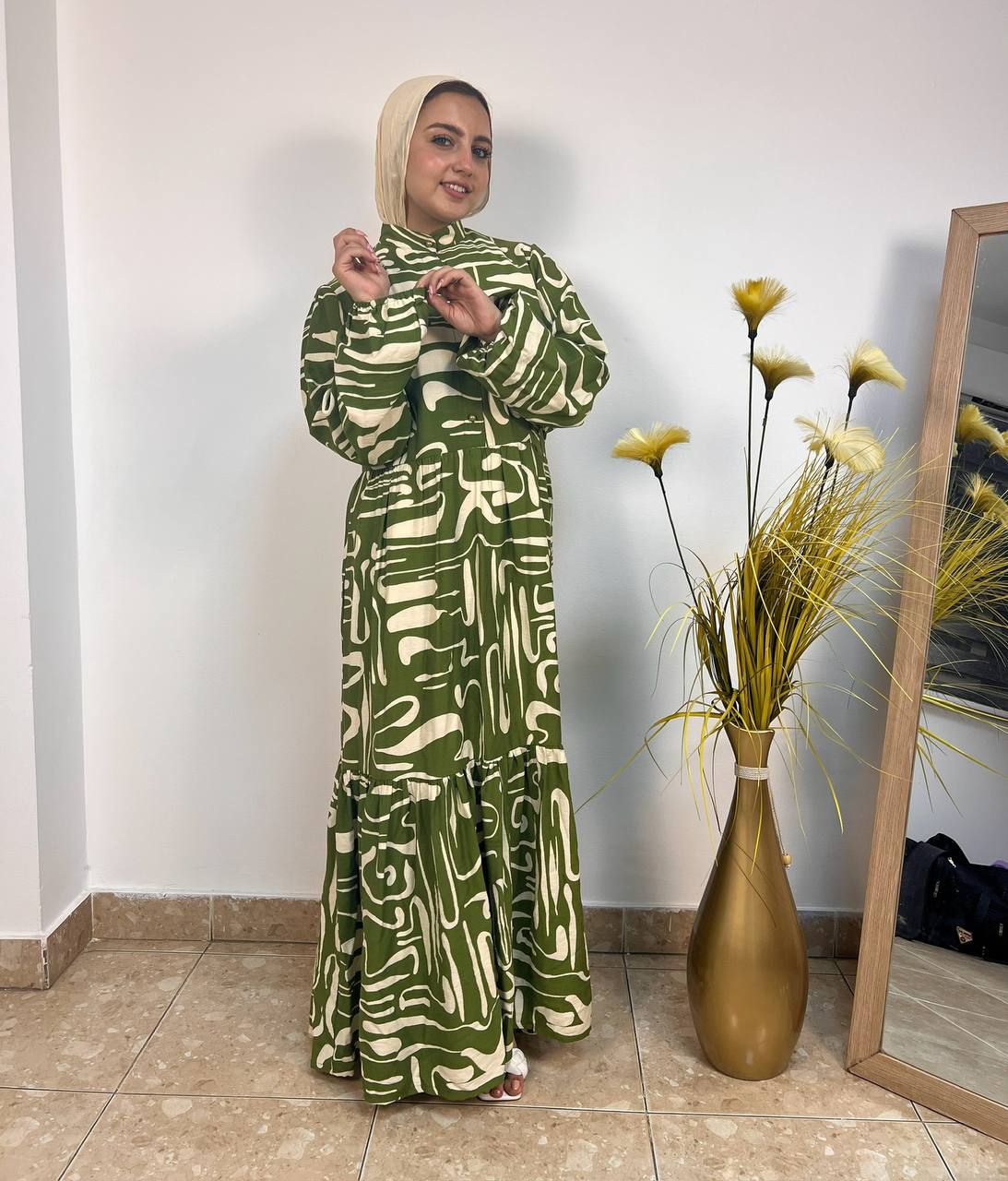 Green summer dress