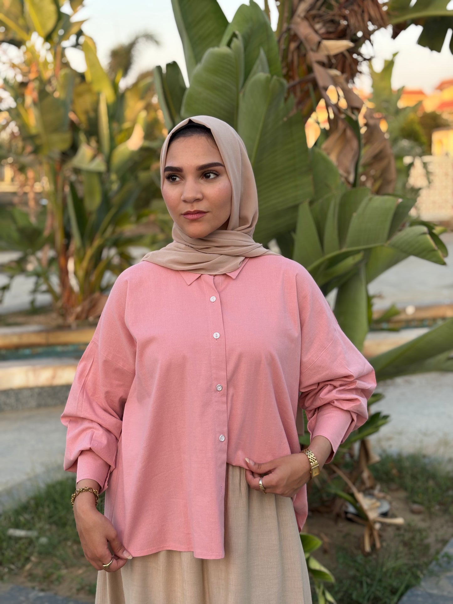 Poplin Vibes Pink Shirt