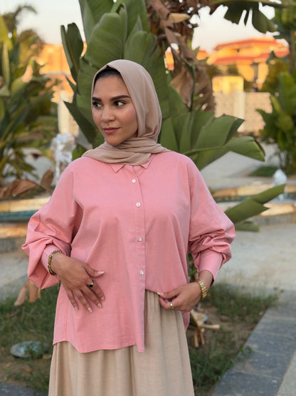 Poplin Vibes Pink Shirt