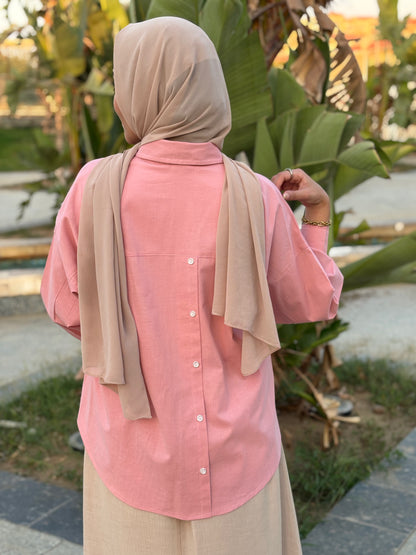 Poplin Vibes Pink Shirt