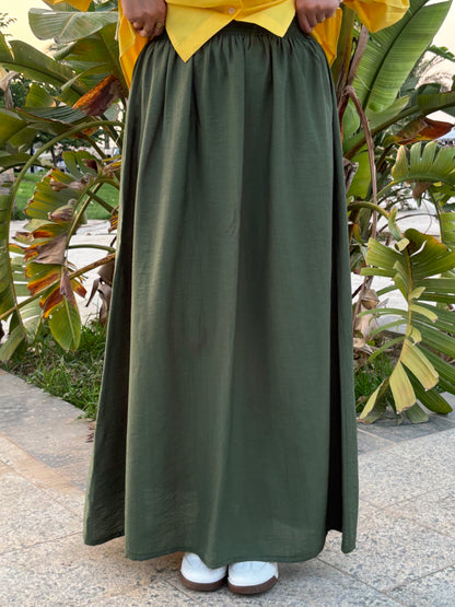 Galaxy Olive Skirt