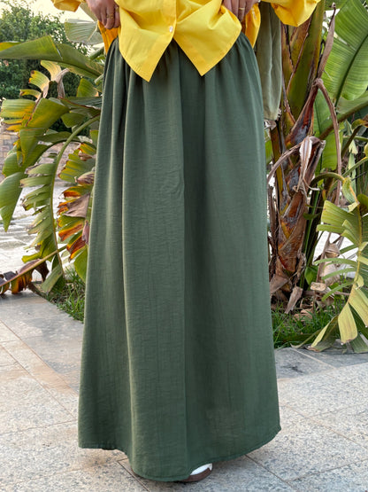 Galaxy Olive Skirt