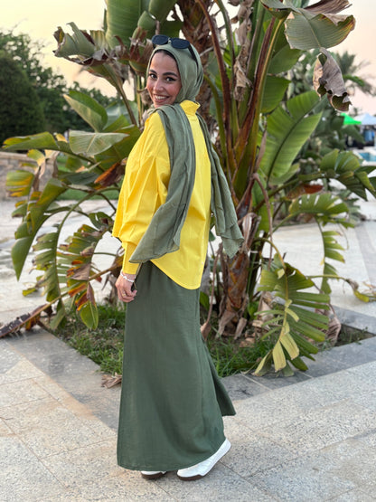 Poplin Vibes Yellow Shirt