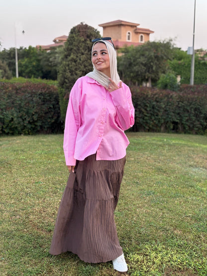 Poplin Vibes Rose Shirt