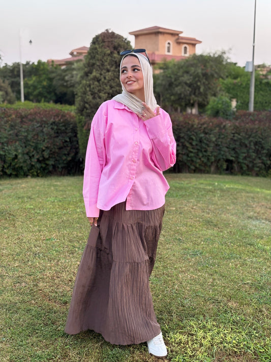 Poplin Vibes Rose Shirt