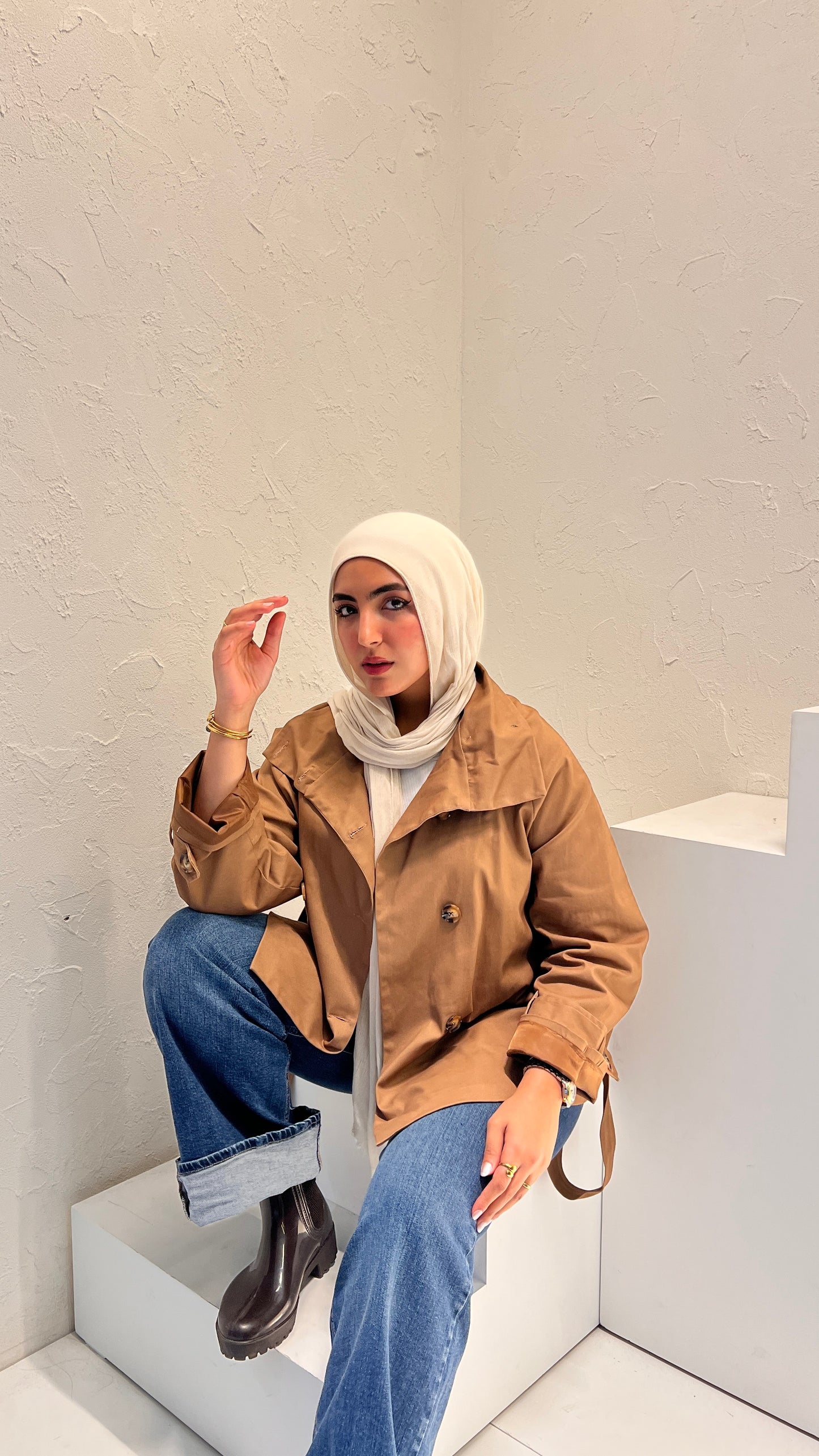 Warm Beige Lined  Jackets