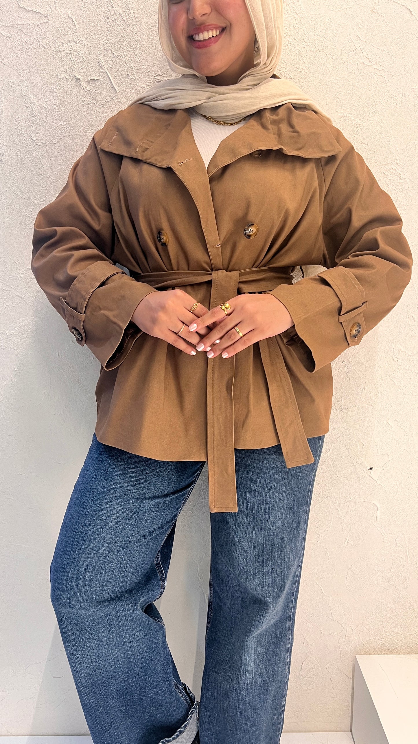 Warm Beige Lined  Jackets