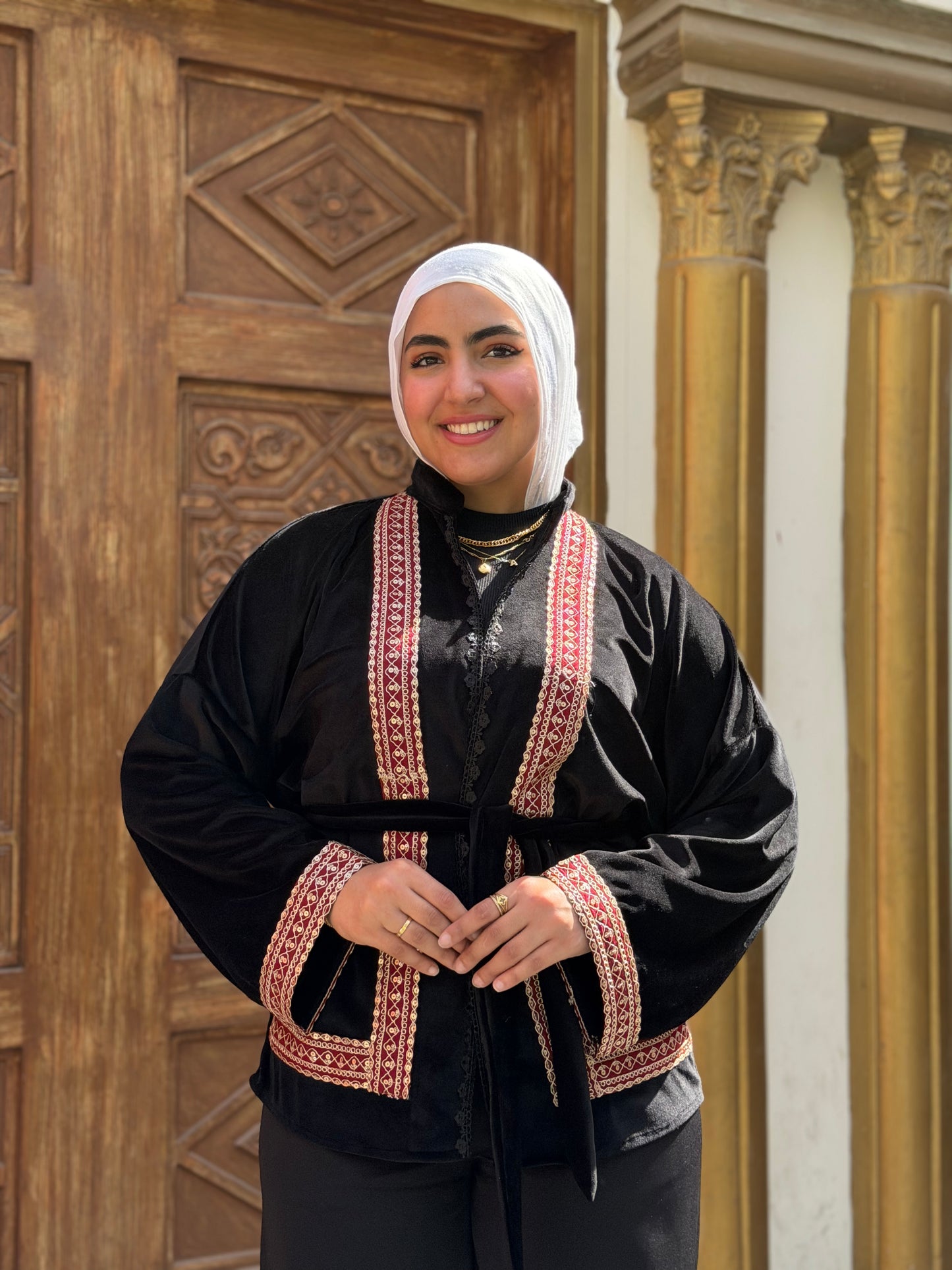 Royal Heritage  Red Stripped Cardigan