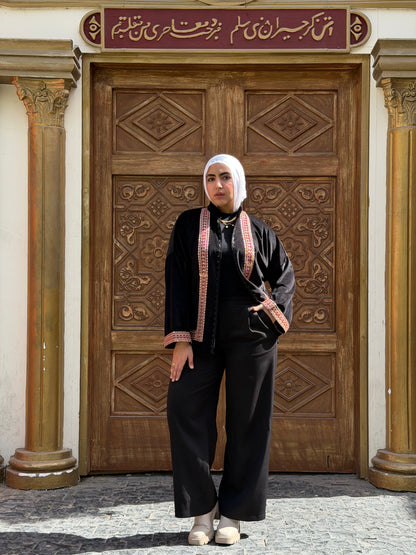 Royal Heritage  Red Stripped Cardigan