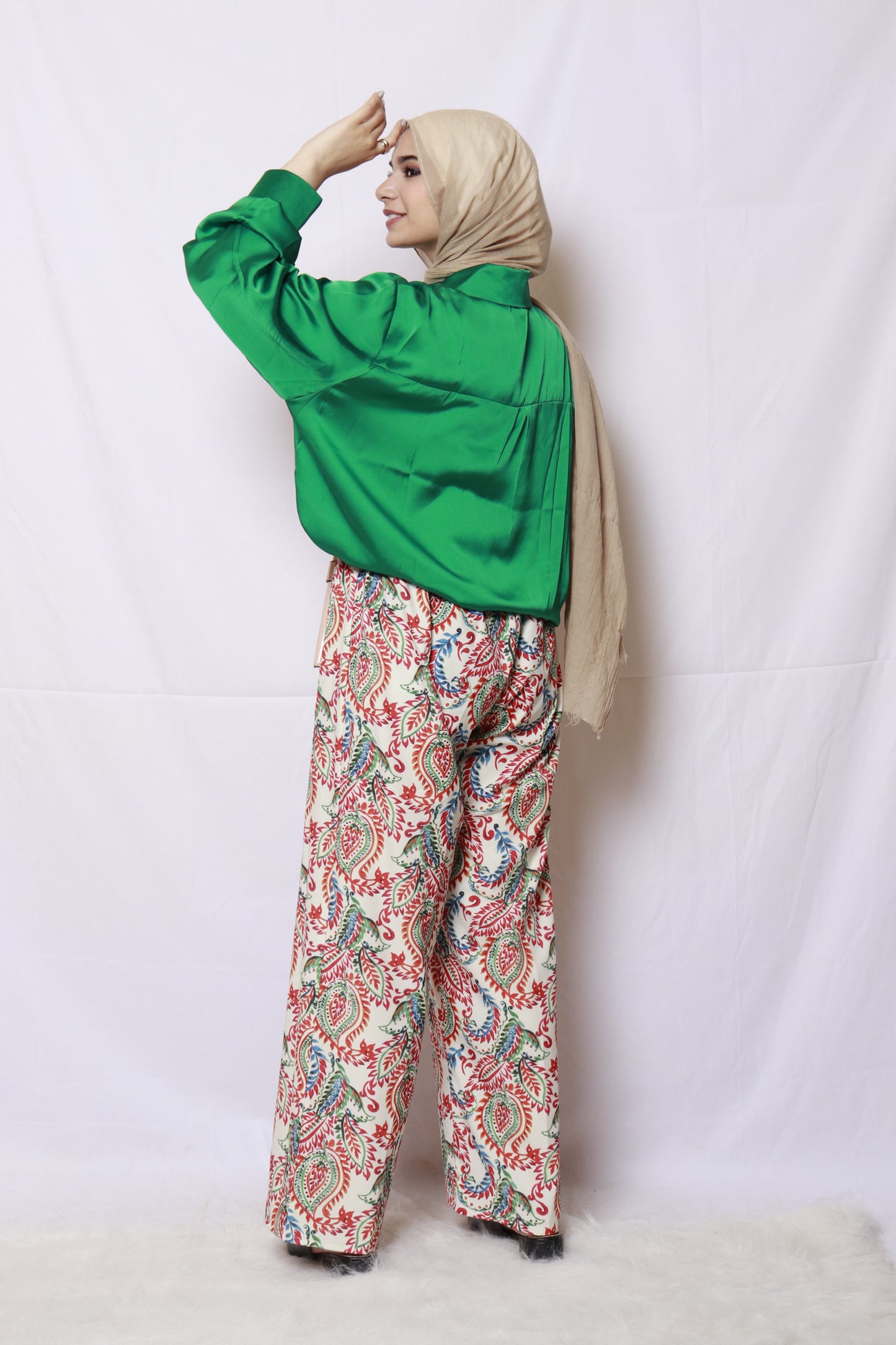 Satin Green Shirt