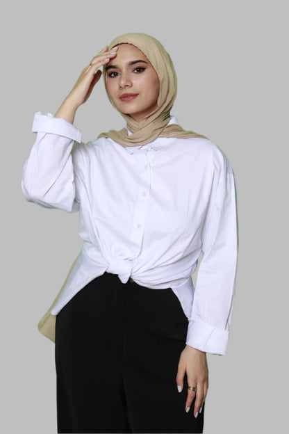 Poplin Cotton White Shirt