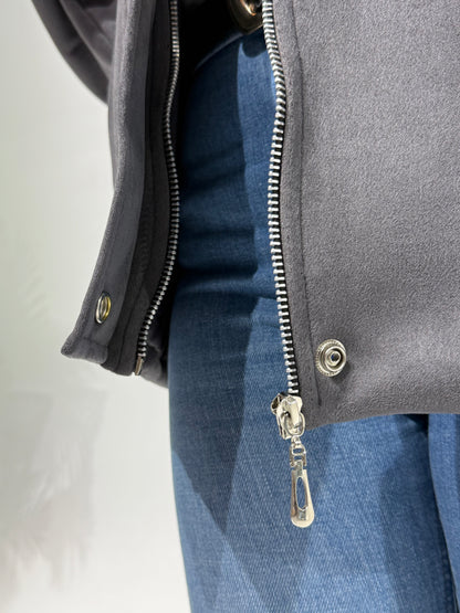 Metallic Grey  Lined Jacket