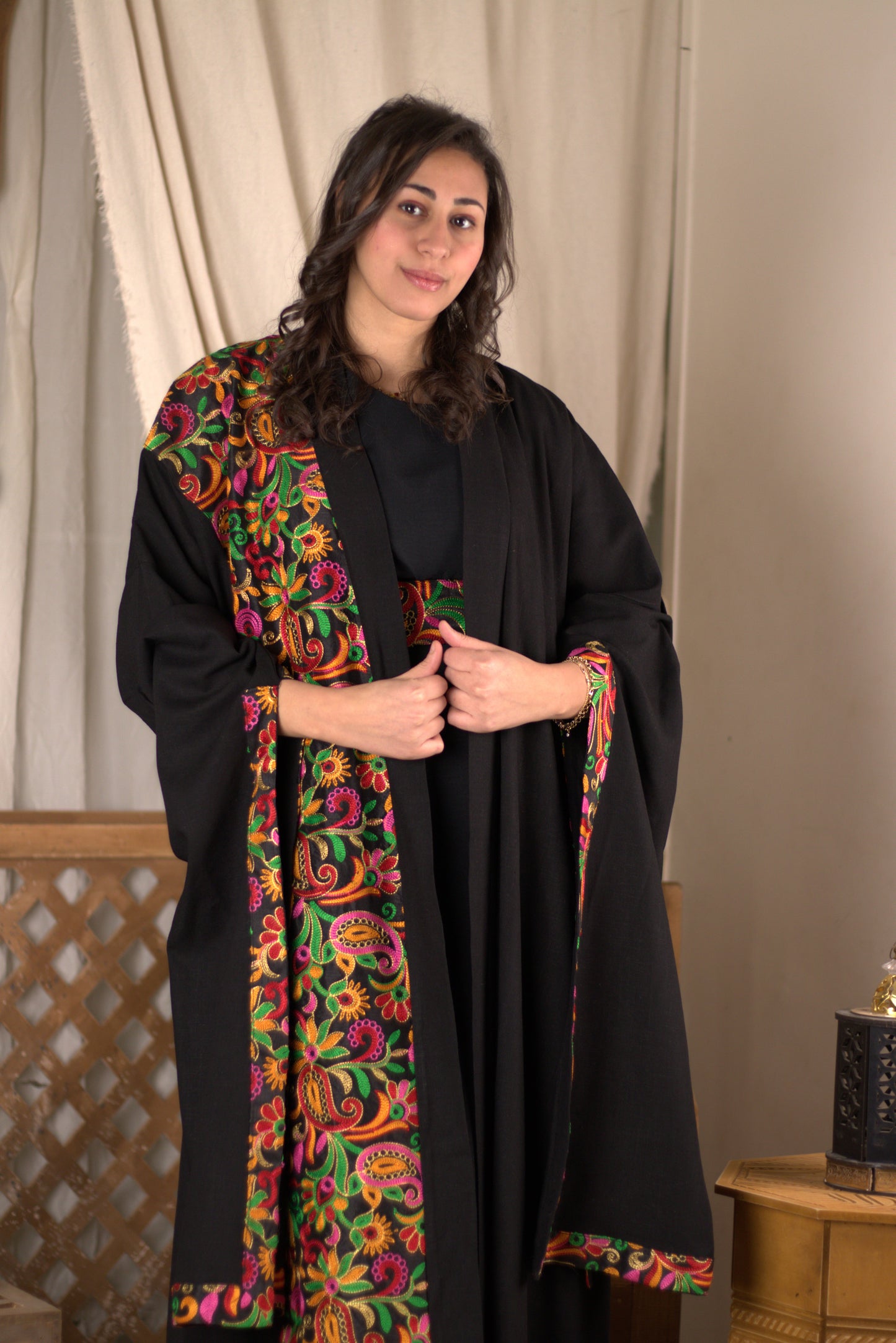 Colorful Shawl Kaftan Long Sleeve
