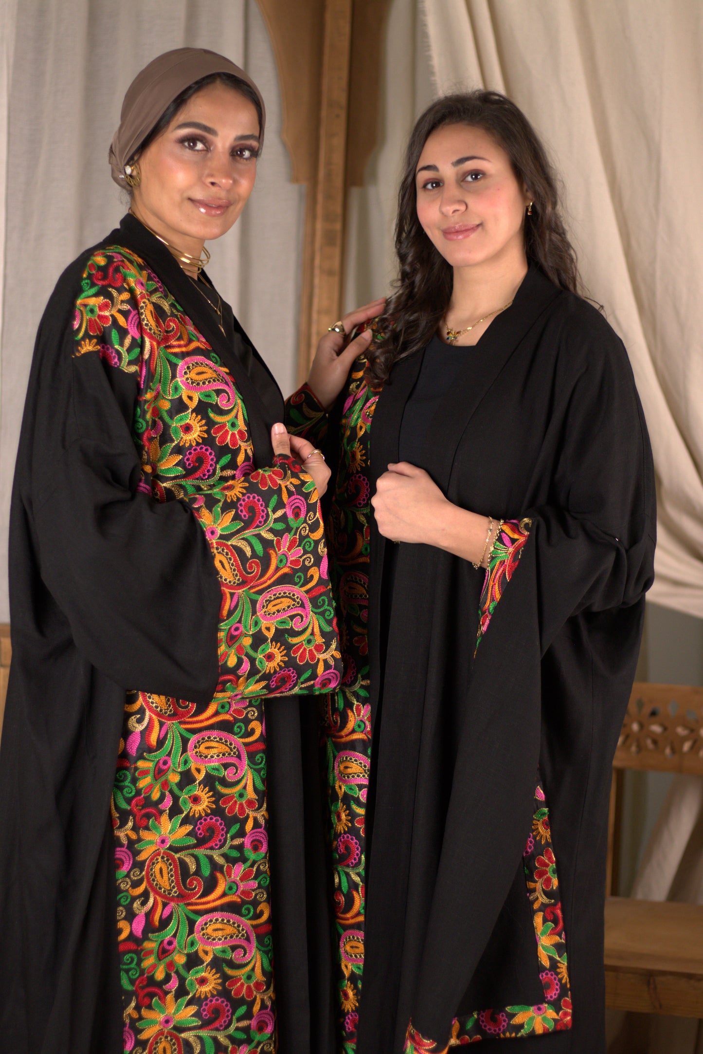 Colorful Shawl Kaftan Long Sleeve