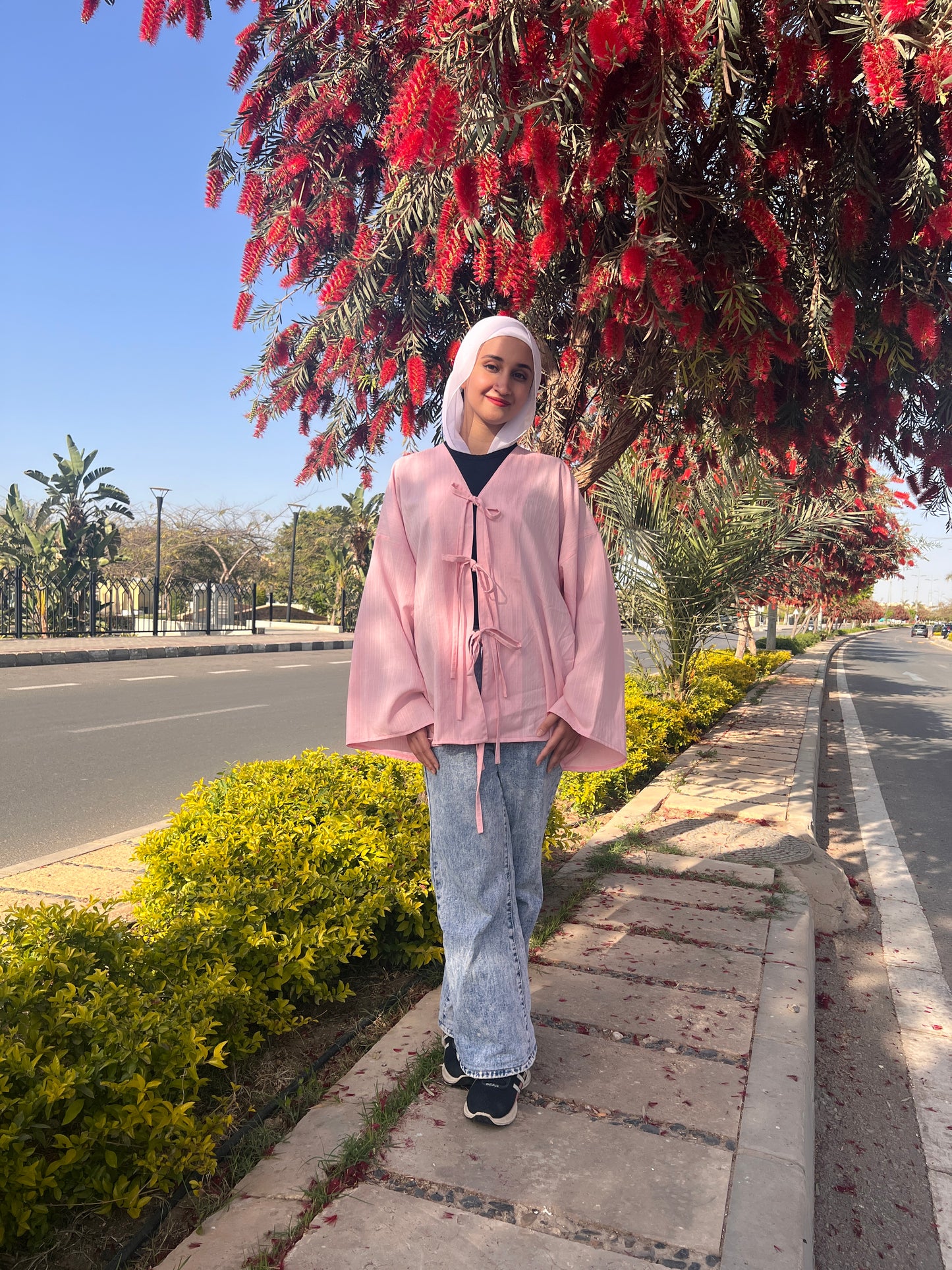 Pink Powder tie top