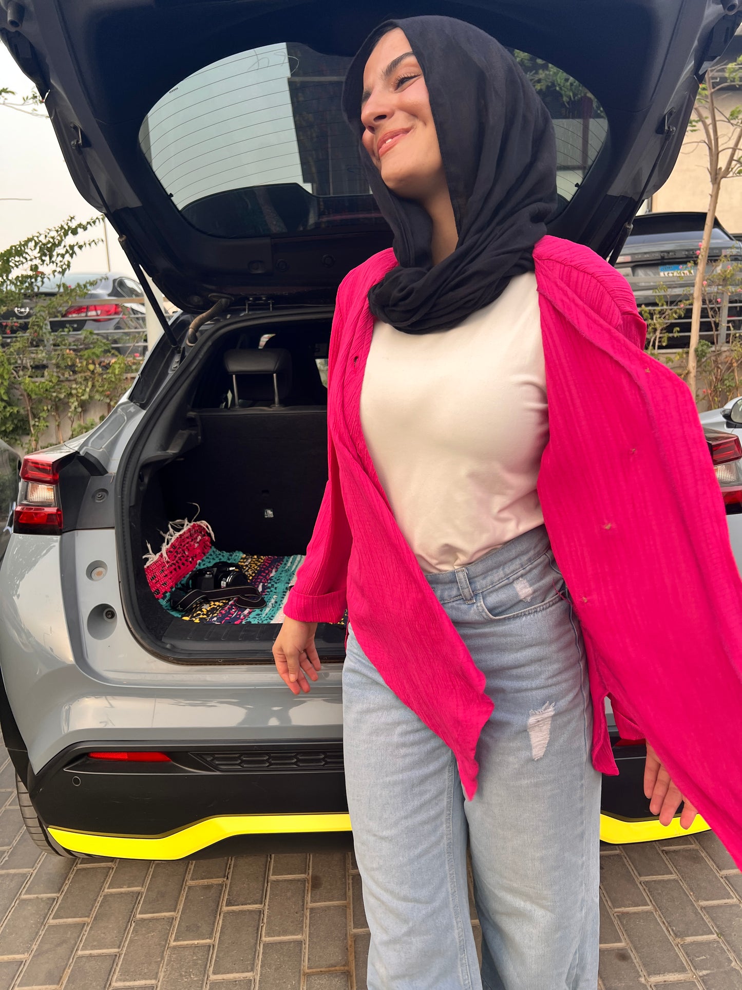 Korisha Cotton Fuchsia Blouse