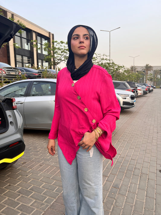 Korisha Cotton Fuchsia Blouse