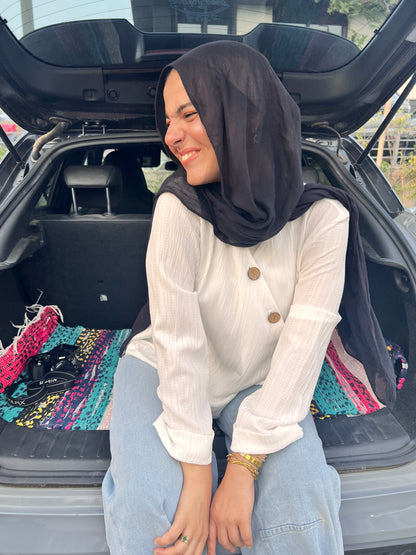 Korisha Cotton White Blouse