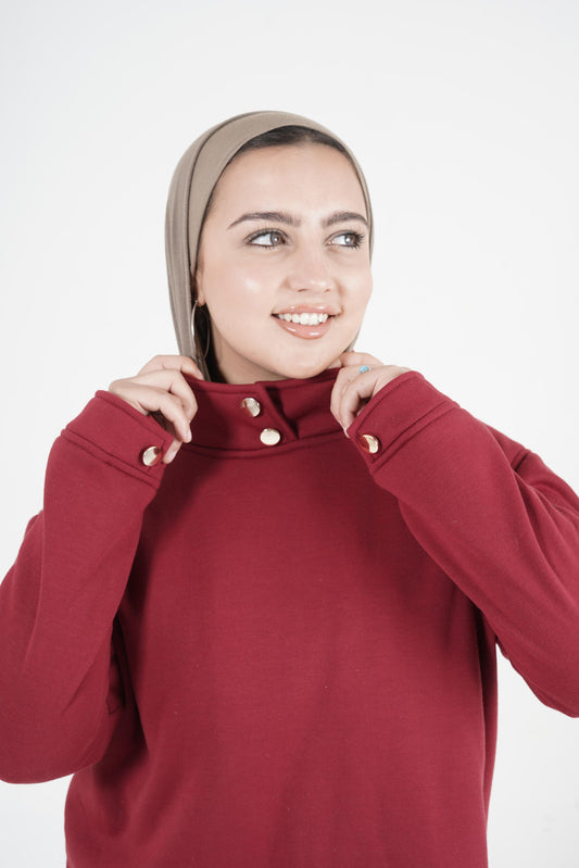 Burgandy Milton Top