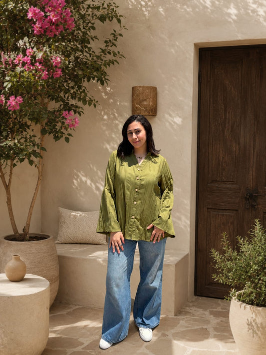 Olive oversized Top