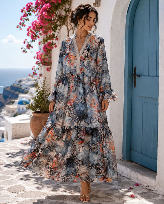 Gypsy Bloom Collection Dusty Blue  Dress