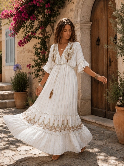 Boho Chic white dress