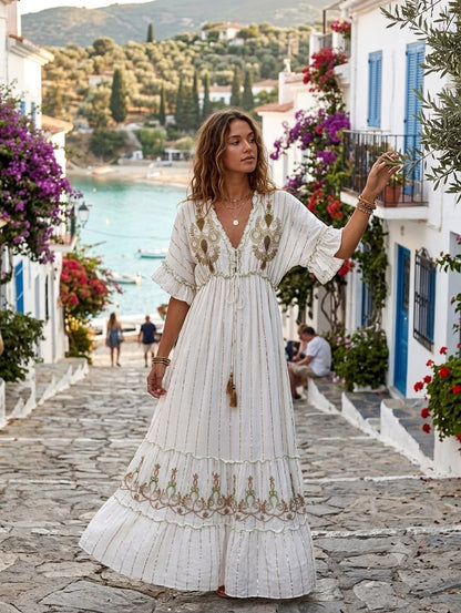 Boho Chic white dress
