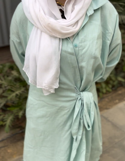 Pistachio Green Linen Set