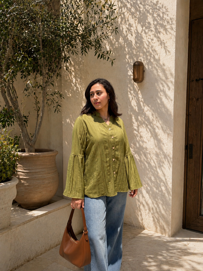 Olive oversized Top