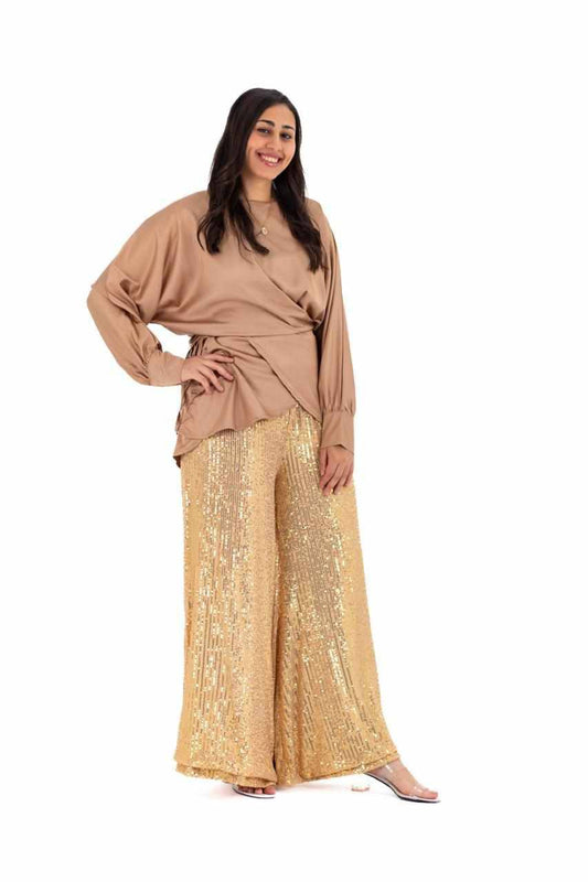 Satin Beige Blouse