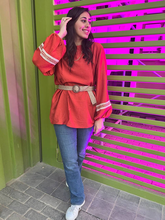 Orange Flame Blouse