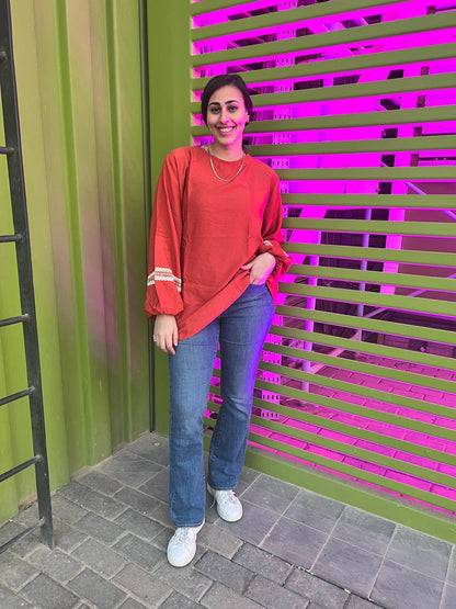 Orange Flame Blouse