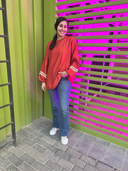 Orange Flame Blouse