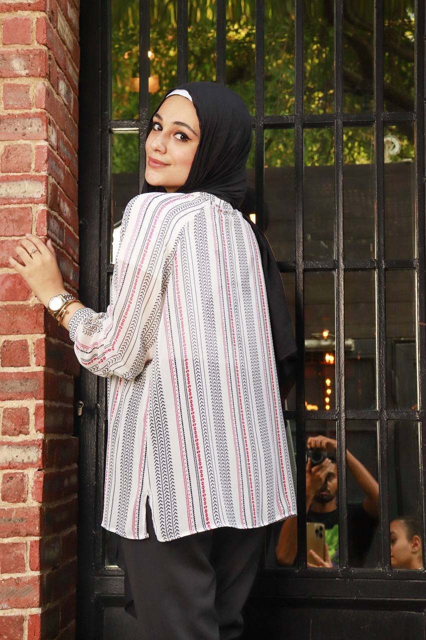 Black & Red Stripped Blouse