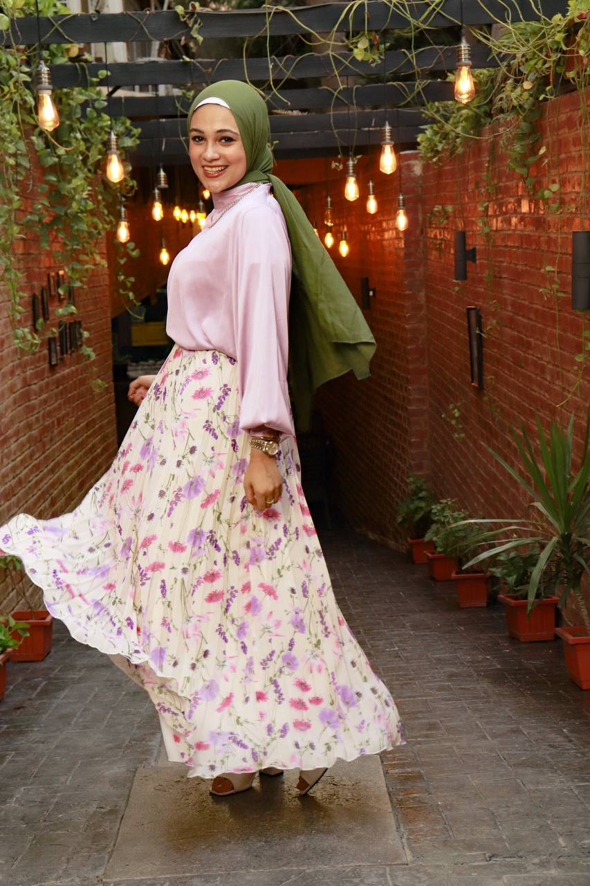 Floral Chiffon skirt