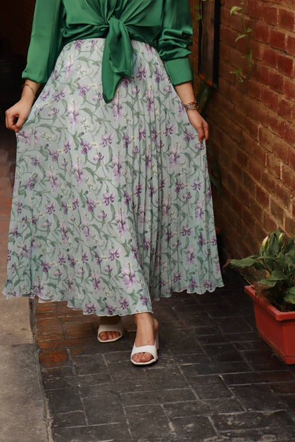 Floral Chiffon skirt
