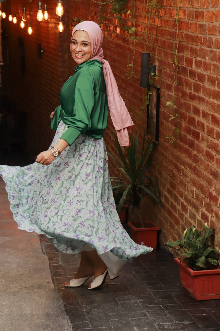 Floral Chiffon skirt